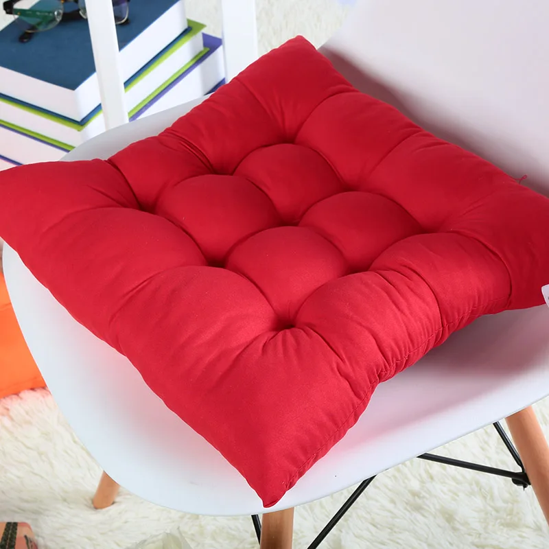 Мягкий домашний офисный Декор квадратный хлопковый коврик, Чехол для сидения ягодиц Подушка для стула подушечки подушки для офиса компьютерное украшение стула - Цвет: red 1