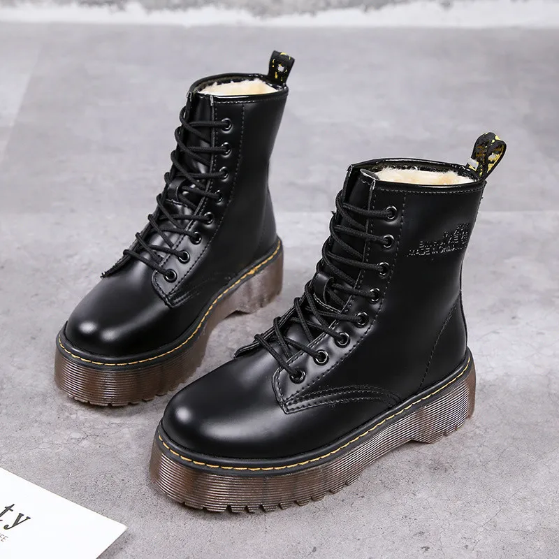 Fashion Warm Plush Snow Boots Women Pu Leather Shoes for Winter Woman
Casual Jason Martins Botas Mujer Spring Female Ankle Boots
