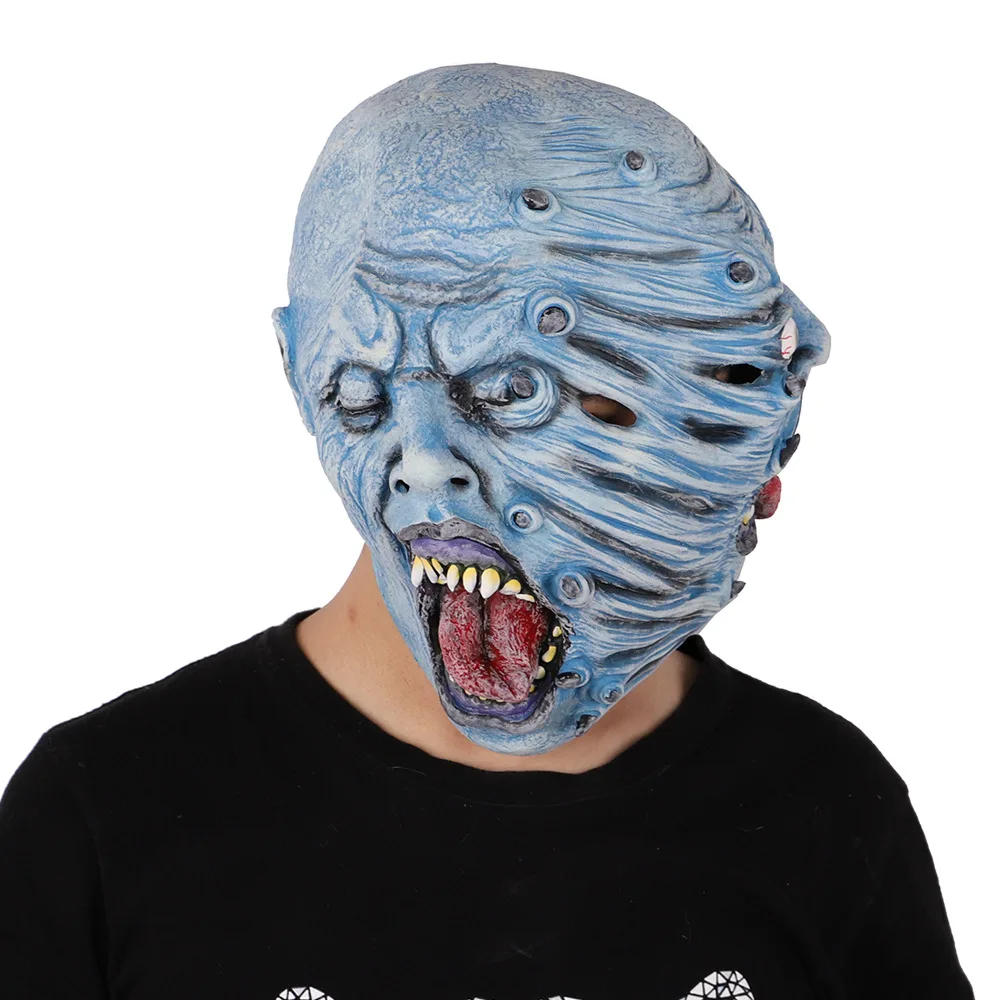 Funny Halloween Party Mask Masquerade Cosplay Costume Props Zombie Undead Latex Full Face Mask Increase Festive Atmosphere