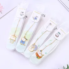 4 шт./компл. Muji дневник серии металлические закладки мультфильм котенок Подвеска Закладка держатель книги подарок канцелярские принадлежности