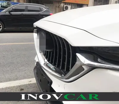 Одна пара глянцевая черная GT Алмазная стильная глянцевая черная Решетка переднего бампера для Мазда CX-8 сотовая сетка для гриля