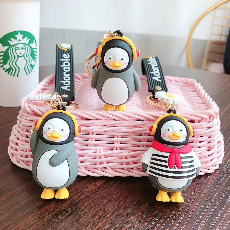 

Trend Cute Penguin Keychain Animal Doll Pendant Keychain Ring Key Holder Bag Decor Kids Valentine Gifts Han Cartoon Edition New