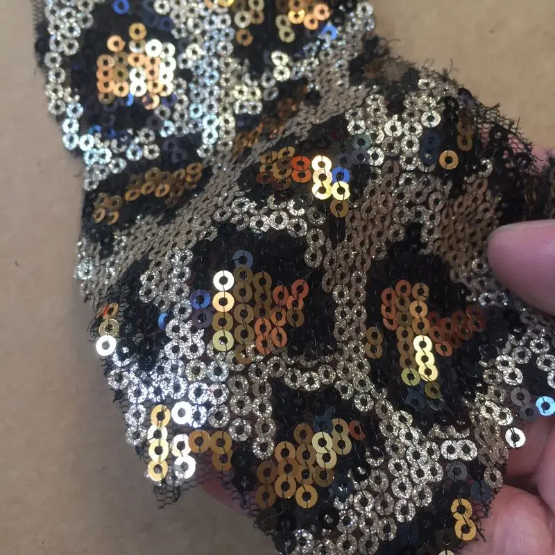 Позолоченный Леопардовый блестящий материал