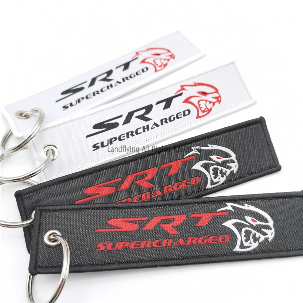 SRT SUPERCHARGED Keychain SRT6 SRT8 Key Ring Key Holder For Dodge