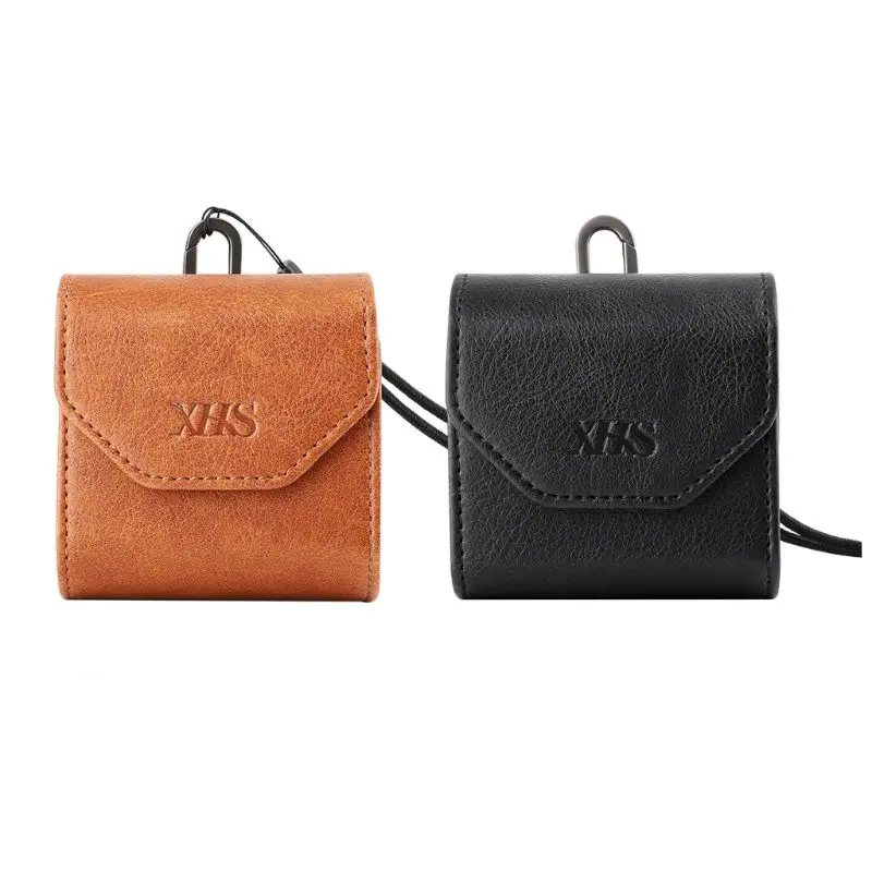 

Portable Hanging Neck Leather Bag Protective Case Storage Bag Box For Beats Powerbeats Pro Earphone Accessories