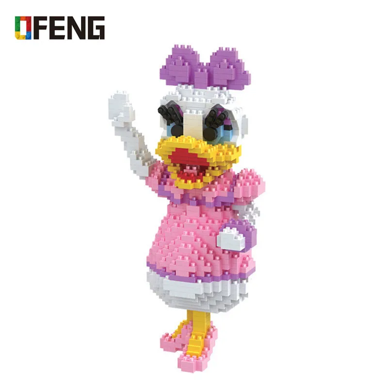 

HC Magic Mini Blocks Daisy Duck DIY Building Blocks Diamonds Cartoon Figure Bricks Toys for Children Gifts 9051