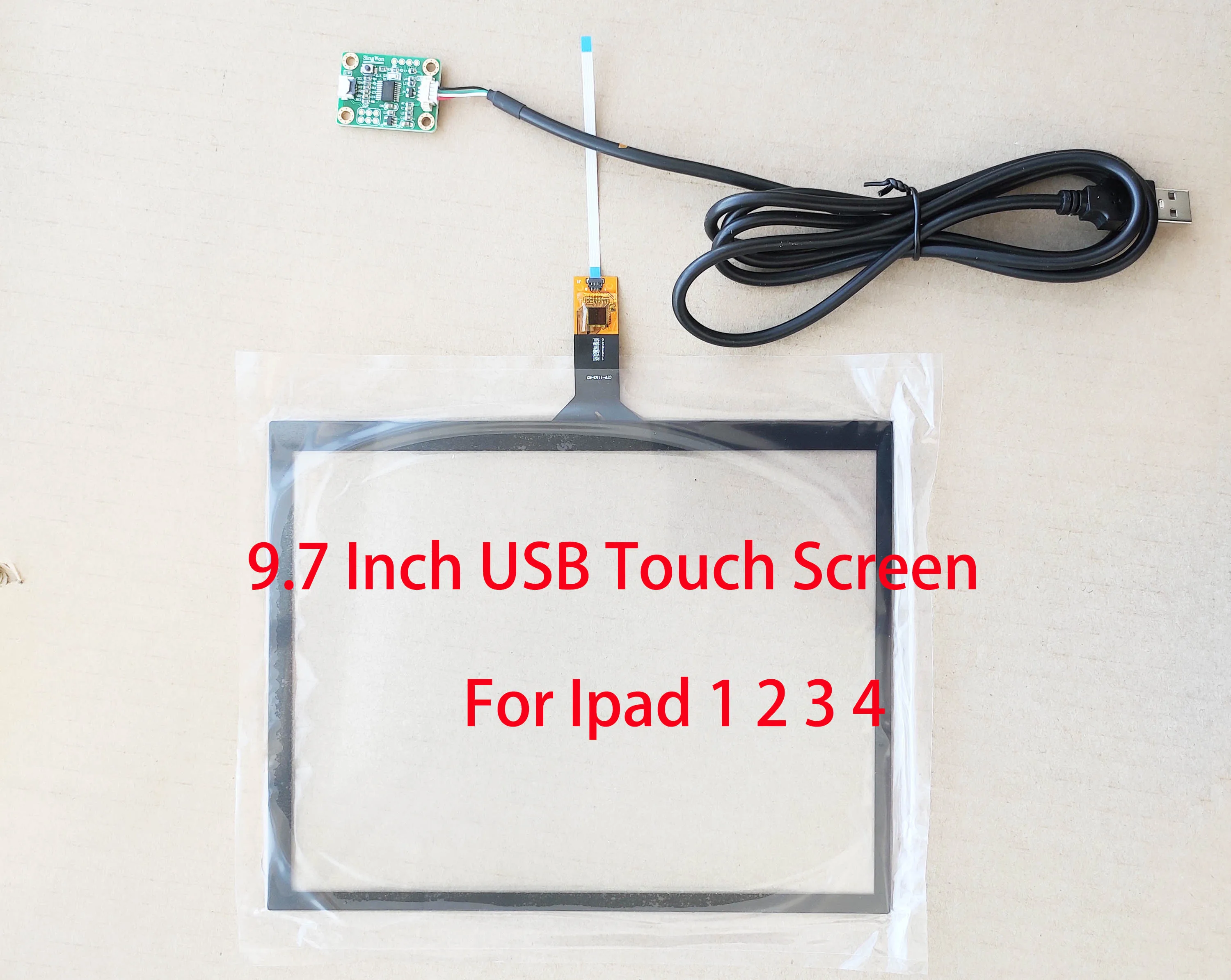 Sensor do Digitalizador do Tela Táctil do Usb 9.7 Polegadas Rádio Ipad Lcd 1024×768 1536×2048 Suporte Win7 10 Raspberry pi
