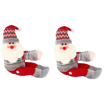 

Santa Claus Elk Windows Christmas Curtain Decor Merry Christmas Decor for Home Christmas Gifts Happy New Year 2PCS