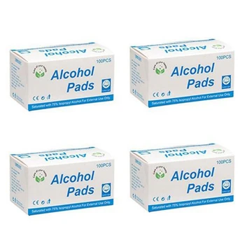 

400 Pcs Disposable Alcohol Prep Pads,75% Alcohol Disinfectant Cotton Slices, Alcohol Wipes for Skin,Phone Cleaning Care