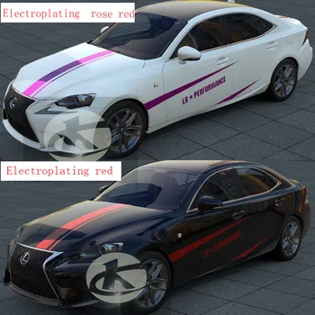 

Sport Racing Sticker Color Strip Body Decoration Modified Hood Body Both Side Rear Vinyl Decal For Lexus IS250 IS300