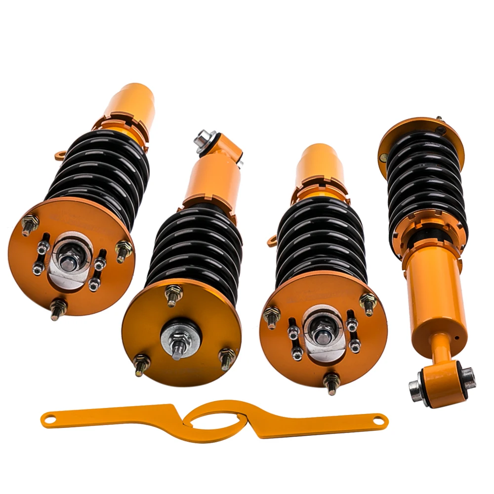 Coilover весенний комплект стойки для BMW 5 серии E39 Coilovers Shock 523i, 525i, 528i амортизаторы Adj высота Золотой Топ крепление