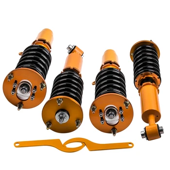 

Coilover Spring Strut Kit for BMW 5 Series E39 Coilovers Shock 523i, 525i, 528i Shock Absorbers Adj Height Golden Top Mount