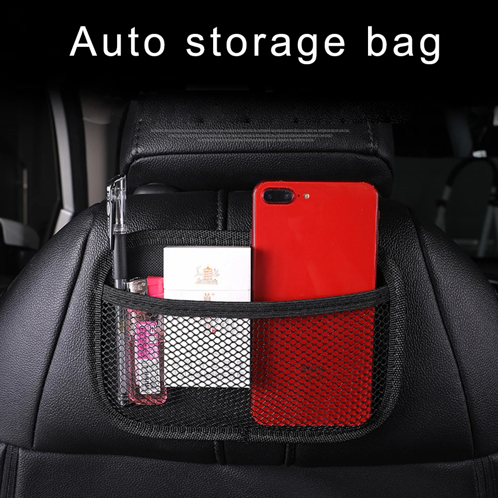 

Universal Multi-function Sticking Storage Box Mobile Phone Holder Pocket Auto Storage Mesh Net For Car Sunshade Seat Back Holder