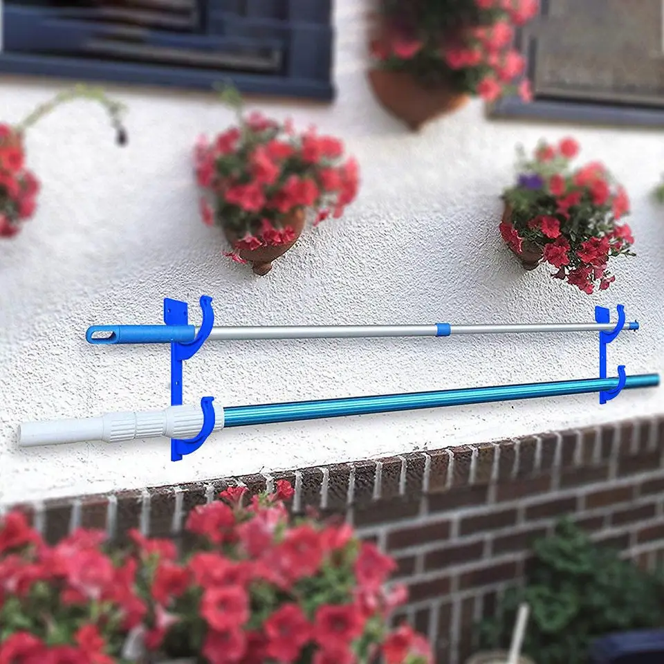 thumbnail image 2 of 2-Pack Pool Skimmer Net Holders - Heavy Duty Pole Hangers For Pool Cleaning Equipment 2 of 13
