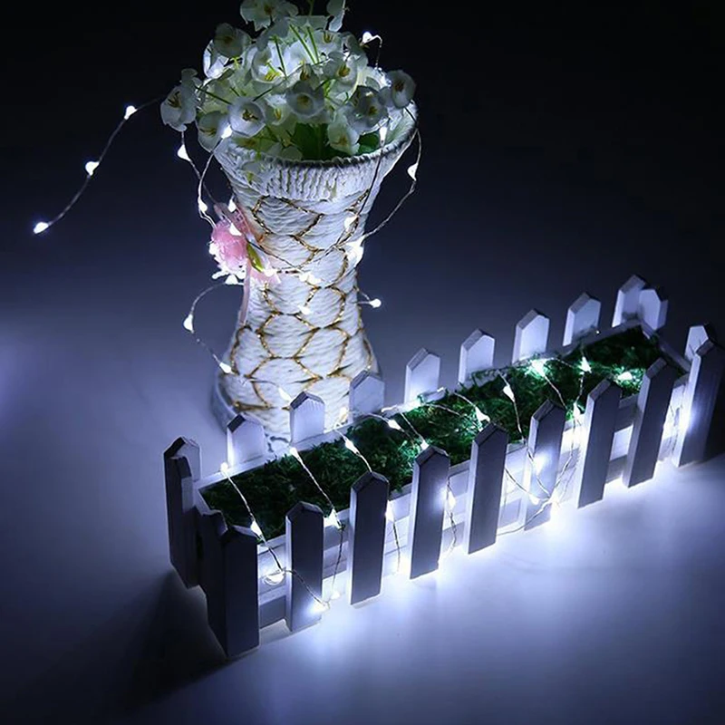 1M/2M 10/20 led light Copper Wire LED String lights Holiday lighting Fairy Garland For Christmas Tree Wedding Party Decoration