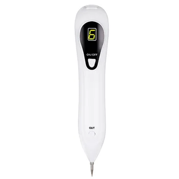 

USB Charging Skin Tag Tattoo Face Freckle Mole Removal Pen Salon ABS Age Spot Machine Black Dots LCD Display Adjustable Levels