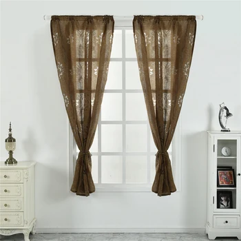 

Morocco Seersucker Window Screening Tulle Drap Sheer Valance Customize Panel Curtains for Living Room Furniture Home Decor