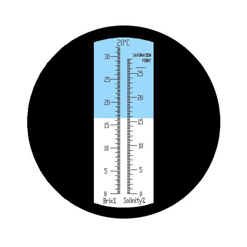 Portable Brix Refractometer Salinity Meter Food Soup Sweetness Saltiness Tester Coolant Detector 2 in 1 Optical Instrument