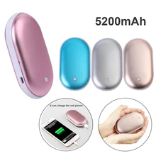 4000/5200 мАч светодиодный Электрический обогреватель для рук перезаряжаемый милый ручной обогреватель портативный дорожный USB мини карманный нагреватель Портативный внешний аккумулятор