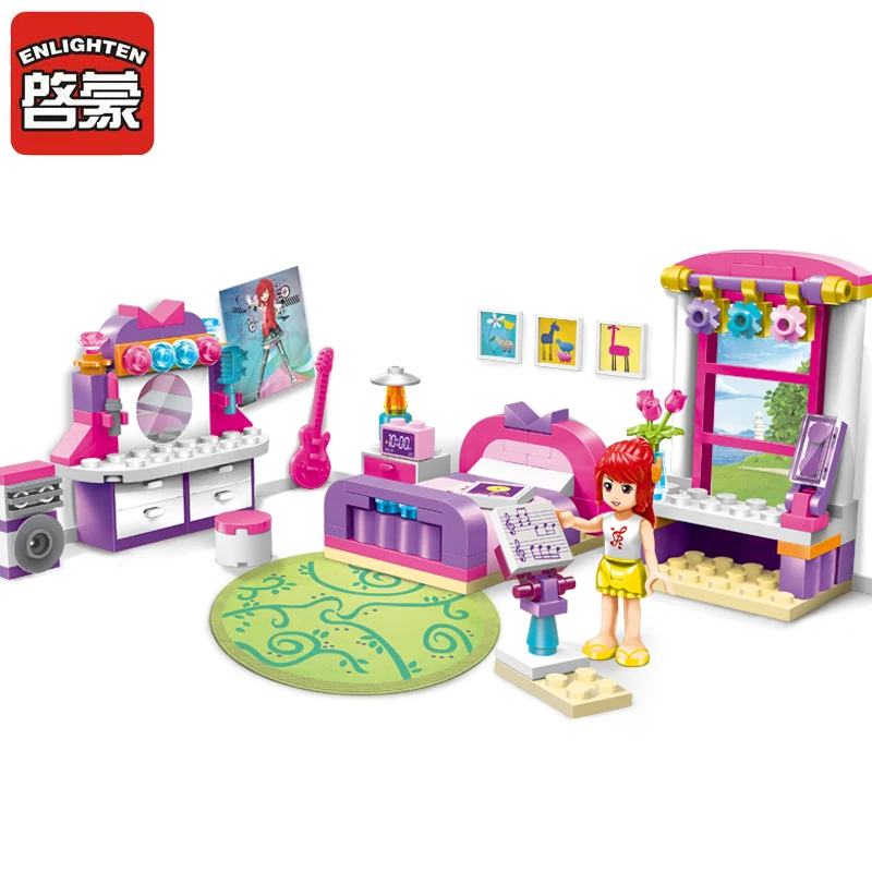 

124pcs Shirley's Bedroom Building Blocks Legoingly Bricks Toys Kit Kids Birthday Christmas Gifts