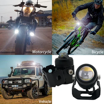 

Led Headlight Work Fog Light 30W 24V Dual Color High lowBeam for BA20D H4 T19 Moto ATV SUV Jeep Tractor Yacht Truck