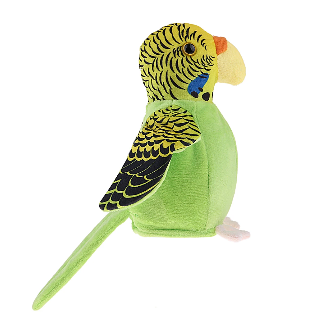 Cute Talking Parrot Plush Toys, Electric Talking Parrot Plush Toy Bird Repeat What You Say for Kids Children