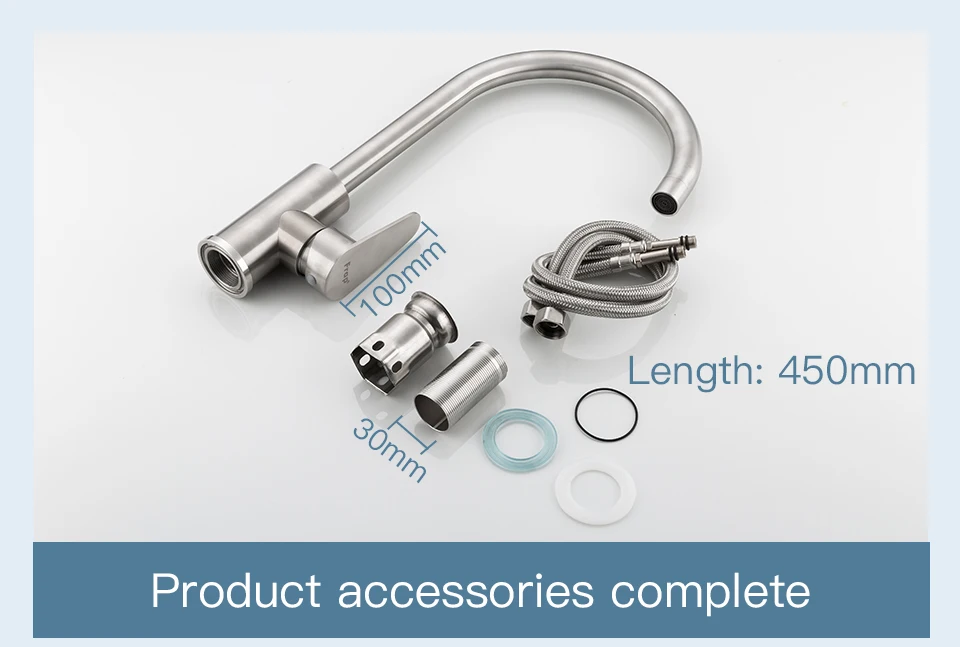 Frap Modern Kitchen Faucet Stainless Steel Single Handle Mixer Sink Tap Kitchen Hot and Cold Water Grifos Fregadero Cocina F4048