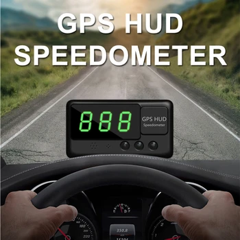 

C60 GPS Speedmeter Head Up Display Car OBD2 Gauges HUD Auto Electronics Speed Display With Fatigue Driving Reminder HD Display