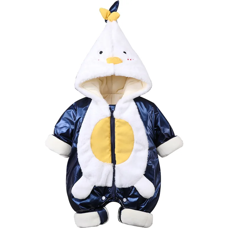 

Children's cartoon jumpsuit boys and girls winter heavy coat onesie suits