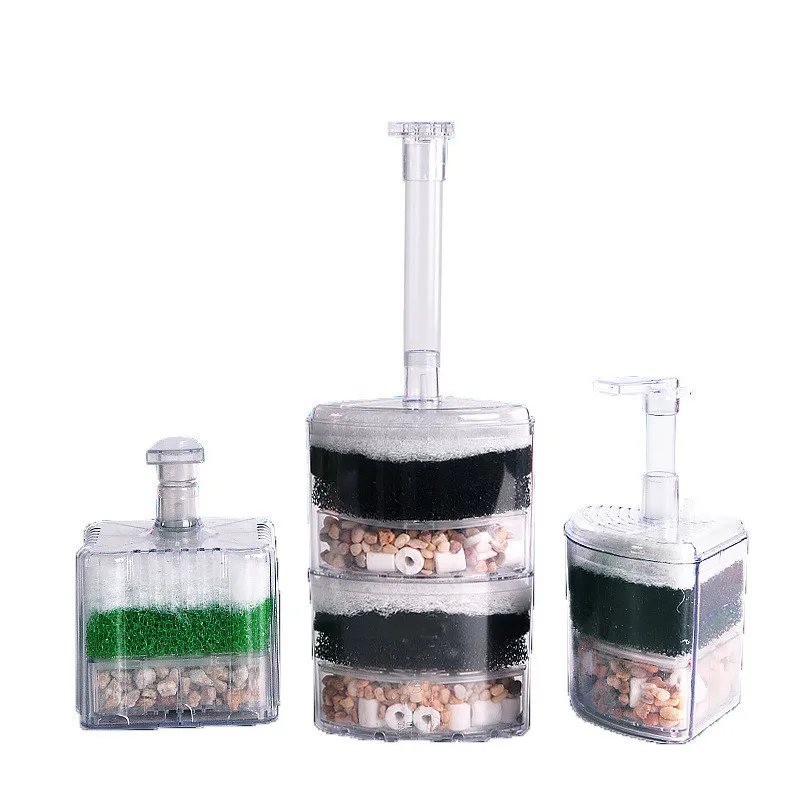 

Mini Fish tank pneumatic aquarium canister water filter media skimmer fairy XY2008/2010/2011 accessories