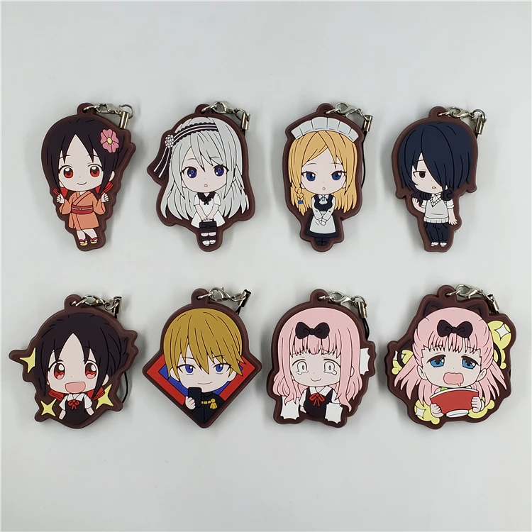 Резиновый брелок для ключей Kaguya-sama: Love Is War аниме Shinomiya Kaguya Fujiwara Chika Hayasaka Ai Yu Ishigami