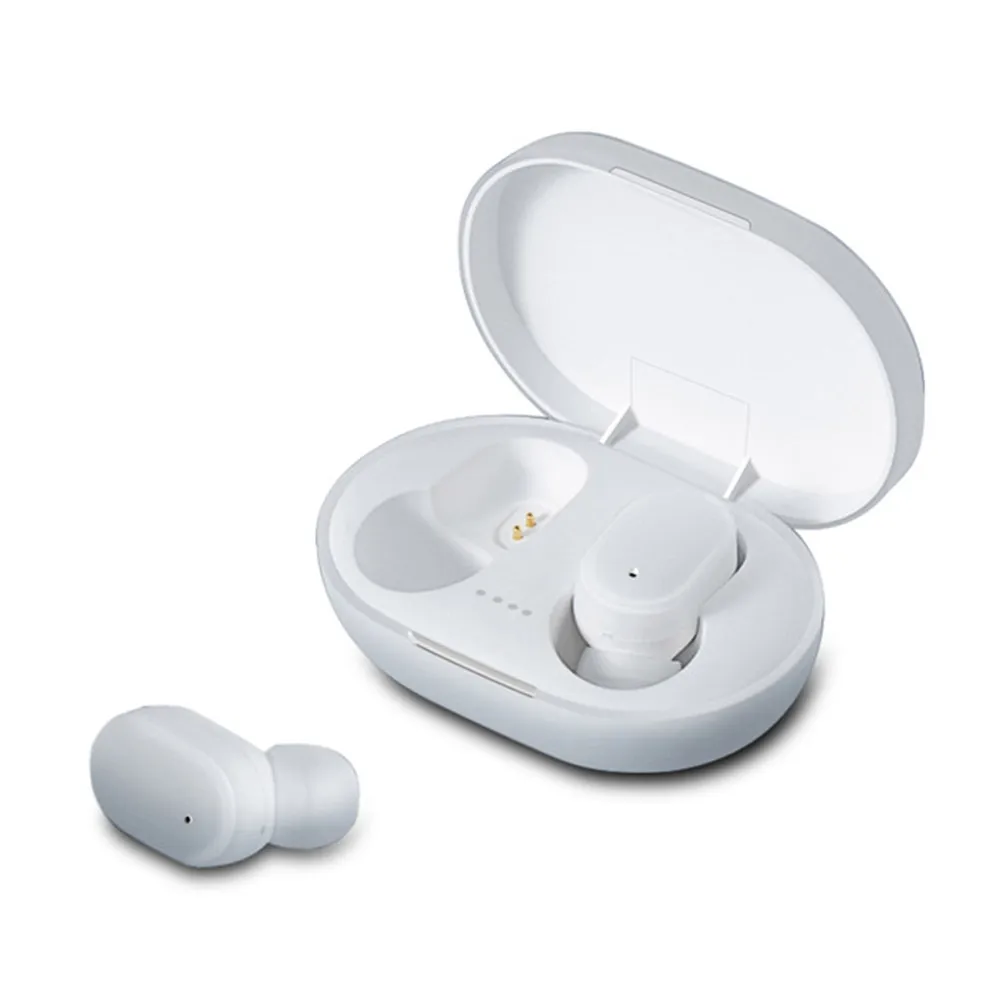 5,0 Bluetooth наушники A6S TWS беспроводные наушники 3D бас стерео наушники гарнитура зарядная коробка - Цвет: White