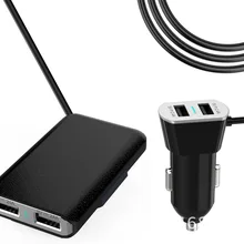 USB Автомобильное зарядное устройство, iPhone X зарядное устройство для мобильного телефона, интеллектуальная быстрая зарядка, двойное 4.8A большое зарядное устройство для автомобиля