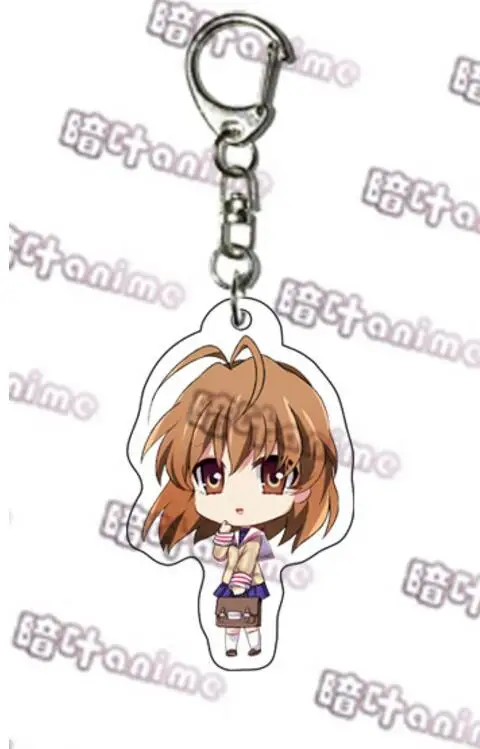 CLANNAD Furukawa Nagisa Fujibayashi Kyou Fujibayashi Ryou Sakagami Tomoyo Косплей акриловый брелок сумка кулон брелок с игрушкой подарок - Цвет: Золотой