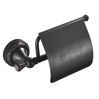 

Modern Black Wall-Mounted Bathtub Hardware Set Luxury Copper Clothes Hook Toilet Paper Towel Bar Bathroom Accessories Set