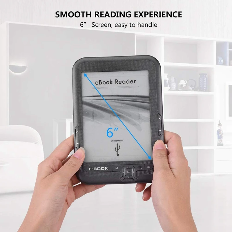 BK-6006 чтения электронных книг 6 дюймов с высоким уровнем Разрешение Дисплей E-Ink Разрешение 800x600 из устройства для чтения электронных книг с 8 Гб карта памяти