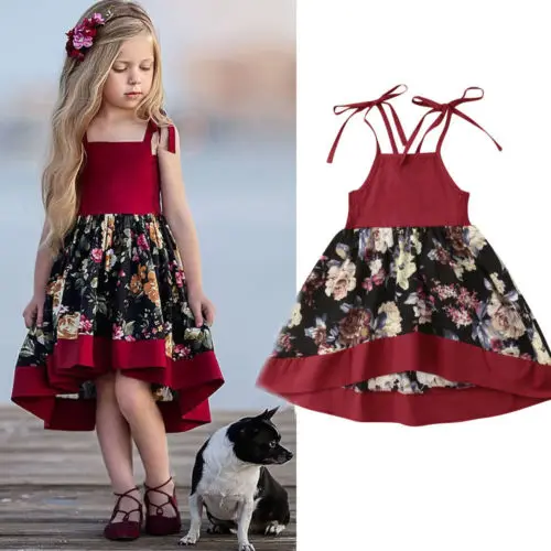 Toddler Baby Girls Sleeveless Tutu Dress Party Princess Dresses Floral Sundress | Детская одежда и обувь