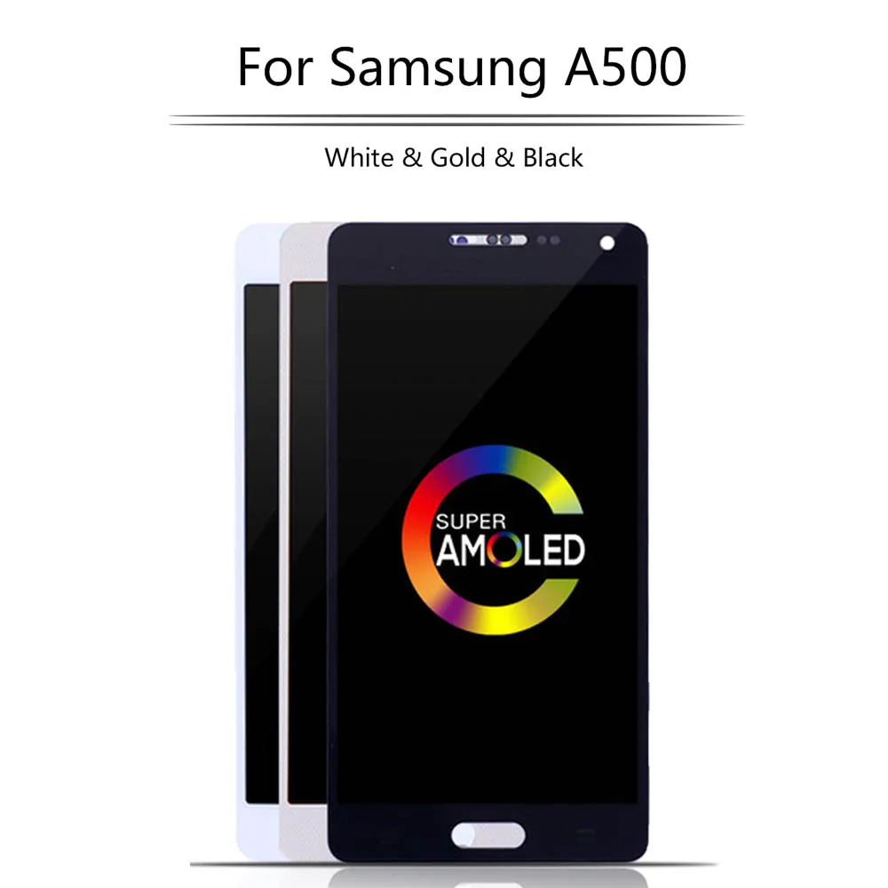 

Mobile Phone AMOLED 5.0" LCD For Samsung Galaxy A5 2015 LCD Display Touch Screen Digitizer Assembly A500 A500F A500FU A500M