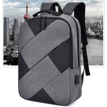 

Men Laptop Backpack Large Capacity with USB Charging Port Knapsack for Travel Outdoor J9