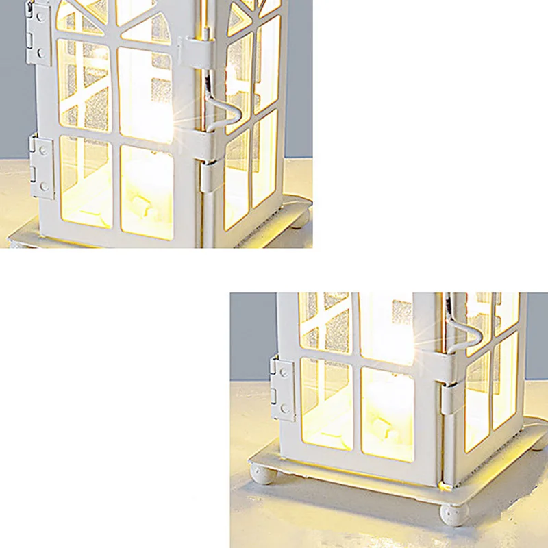 Iron Windproof Candle Candlestick Decoration Garden Wind Lamp Home Decoration Outdoor Wedding Candlestick