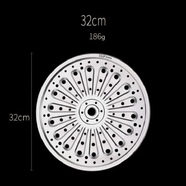 1 шт. таблетки для приготовления на пару круглый 304 из нержавеющей стали лоток стойка Пароварка ломтик булочки вок сетка горячий Di26cm-28cm-30cm-32cm - Цвет: Di32cm