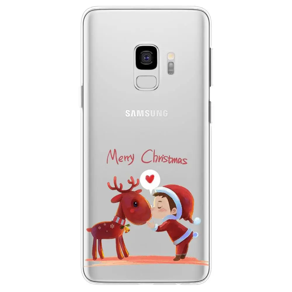 Счастливого Рождества для samsung Galaxy A40 A50 A70 A20e A6 A8 J4 J7 J6 S8 S9 S10 плюс Чехол для Note 8 9 чехол из мягкого ТПУ - Цвет: sd-lu