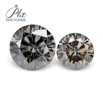 

Excellent Cut Wholesale synthetic light Gray 5mm 0.5ct VVS Loose Moissanite Серьги кольцо браслет кольца браслеты