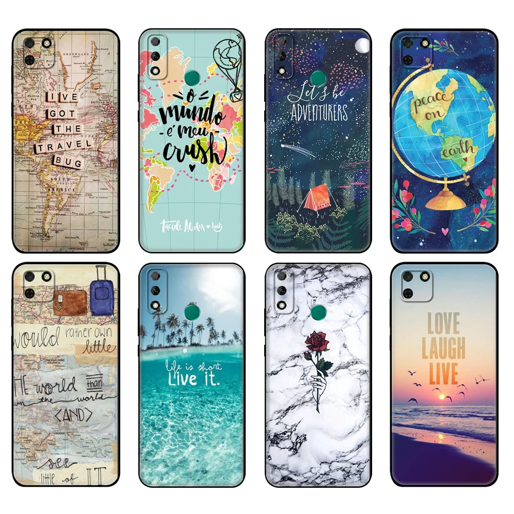 Custodia In Tpu Nera Per Huawei Y9S Y6S Y8S Y5P Y7P Y8P Custodia Per Huawei Y5 Lite Prime Y6 Summer Travel Pack Le Tue Borse Lets Go Clear