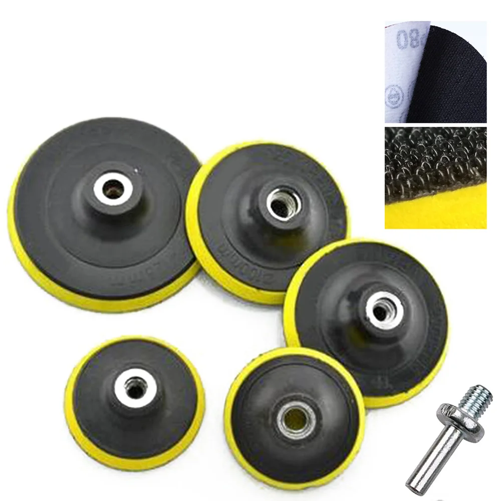 3/4/5/6/7 Inch Self-adhesive Sanding Disc Backing Pad Drill Rod 100/125mm Sandpaper Electric Polishing Machine Disks for Sander