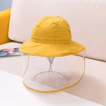 

Protective Baby Hat 2020 Kids Bucket Hat for Girls Boys Prevent Wind Sand Spittle Face Mask Kids Cap Child Hats