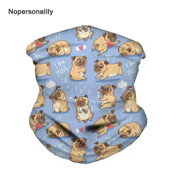 

Seamless Magic Scarf Neck Face Cover Cute Puppy Pug Dog Print Head Bandana Shield Headband Headwear Bandanas Men Women Bicycle