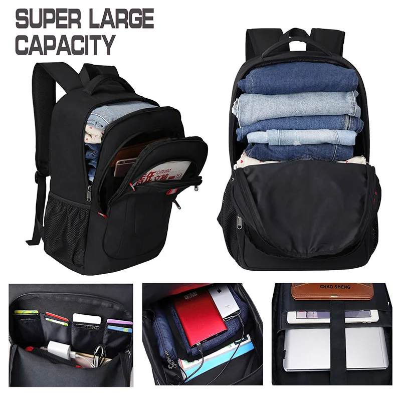 XQXA путешествия деловой рюкзак для ноутбука Противоугонная с USB Водонепроницаемость школьная сумка для компьютера для мужчин подходит 17,3 дюймов ноутбук