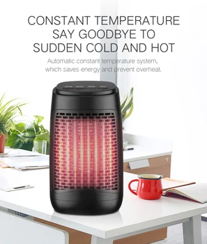 

1200W Electric Fan Heater PTC Ceramic Fast Heating Heater And Cooler Office Desktop Convector Small Portable Electric Warmer