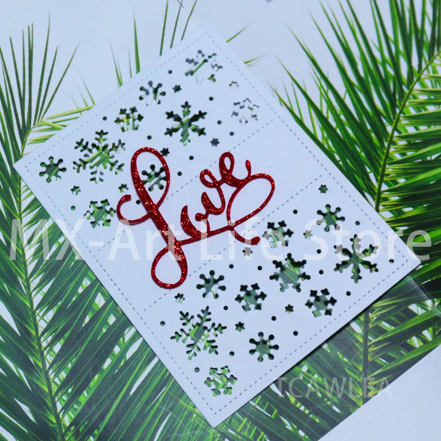 

Snowflake Background Board Car Cutting Dies Snow Stencil for DIY Scrapbooking Craft Cards Decoration 13.5x10.5cm